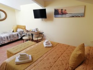 gold triple room, la gemma naples, naples, dante square, stay in naples