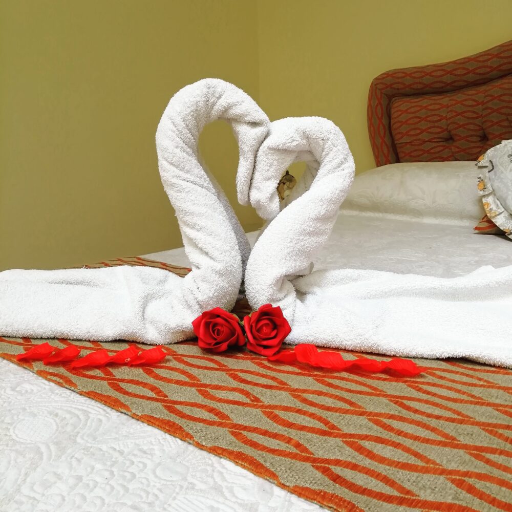 bed, handmade, love, double room, orange, valentine's day